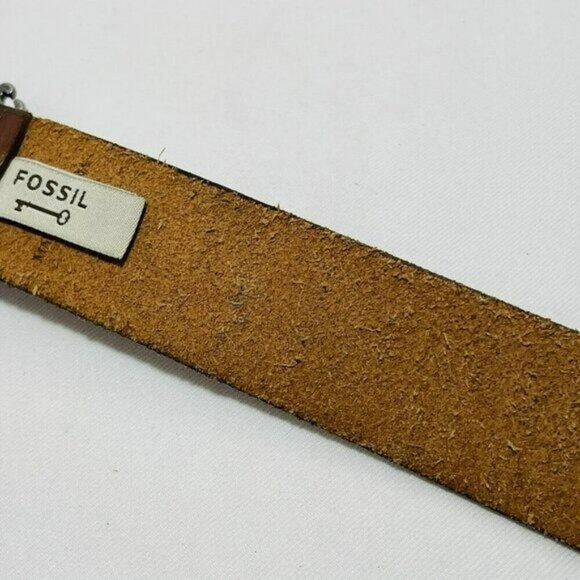 Fossil Genuine Leather Belt Women Sz M Medallion Studded Buckle Retro Western - Picture 9 of 12